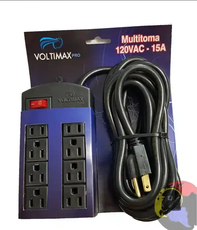 Tableta Regulador Multitoma Voltimax 8 Salidas 10a 125v 5 Metros