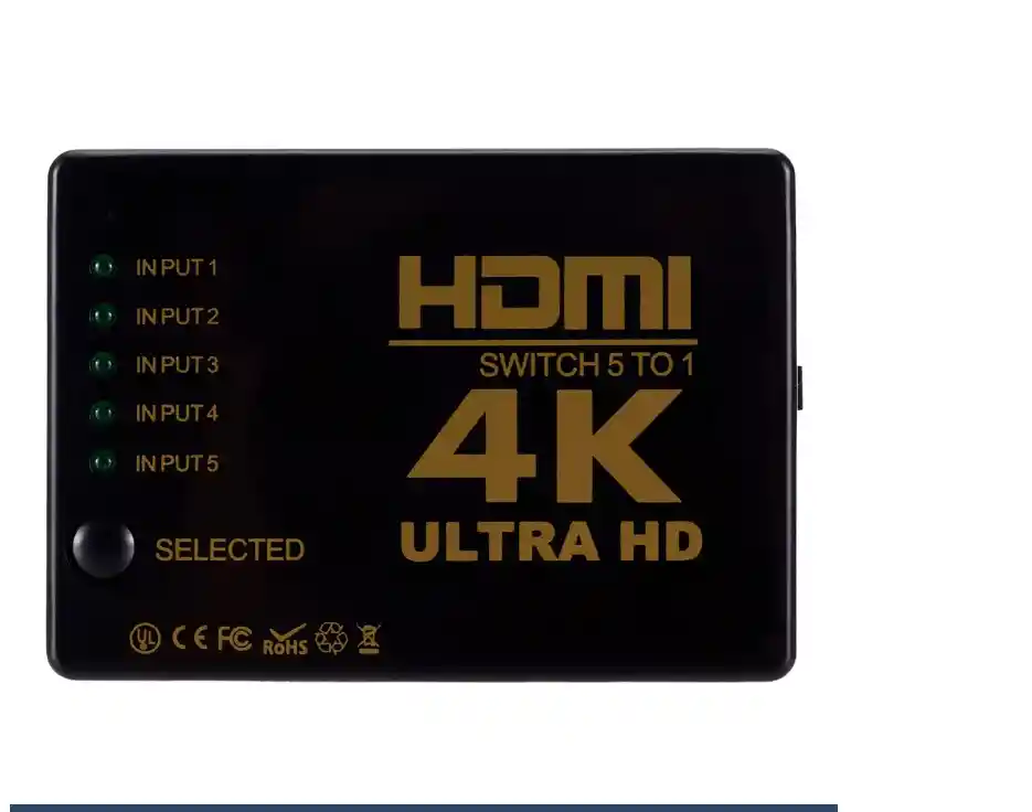 Switch Hdmi 3 Puertos 4k Con Selector Y Control