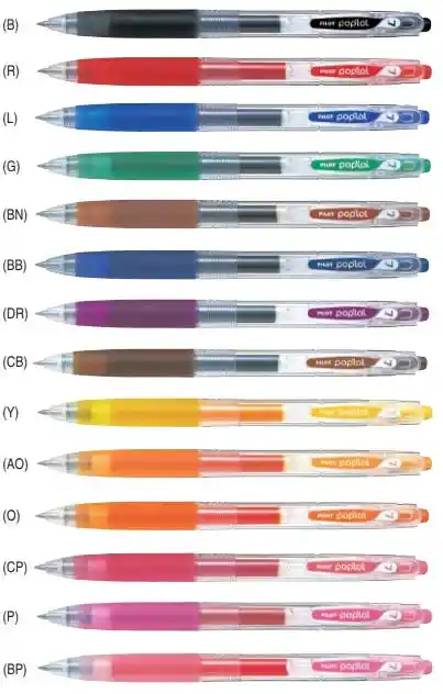 Pilot Esfero Boligrafo De Tinta Gel Retractil De 0.7Mmpoplol Colores Intensos