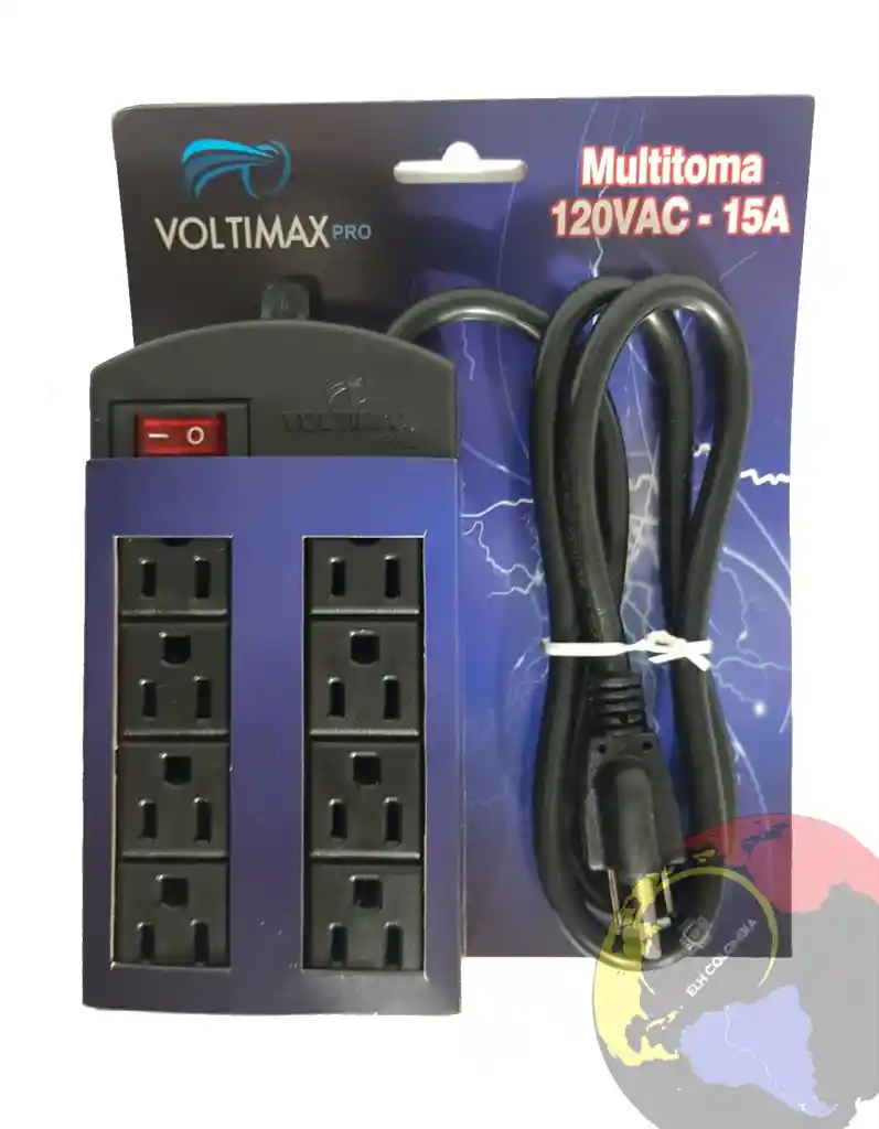 Tableta Regulador Multitoma Voltimax 8 Salidas 10a 125v 1 Metros