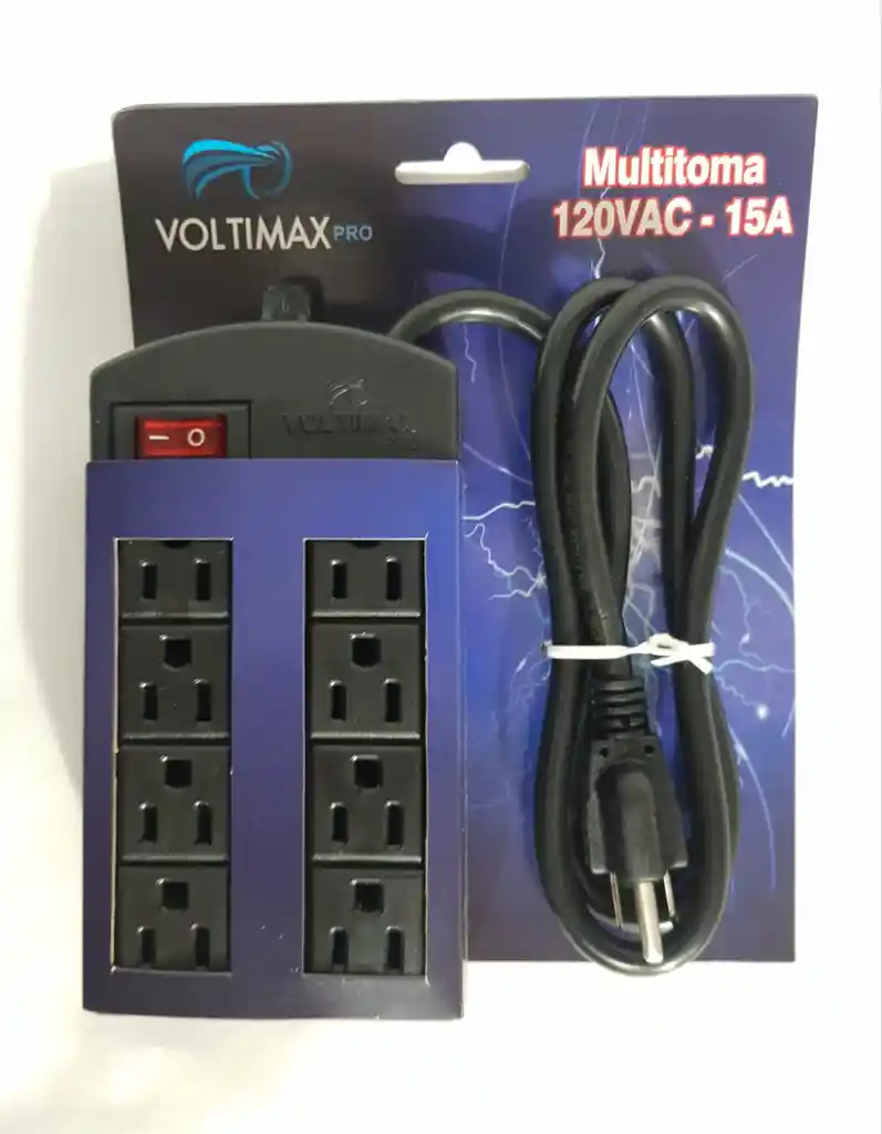 Tableta Regulador Multitoma Voltimax 8 Salidas 10a 125v 1 Metros