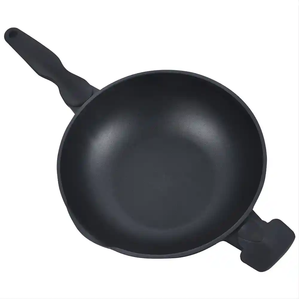 Dkasa Wok Premium Con Tapa Vidrio Antiadherente Grande 30 Cm