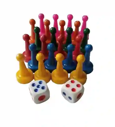 Fichas De Parqués 6 Puestos Juego De Mesa Parchís Piezas Parques