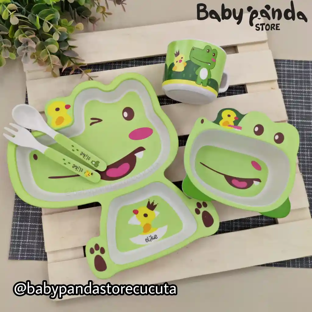 Set De Vajilla Cocodrilo