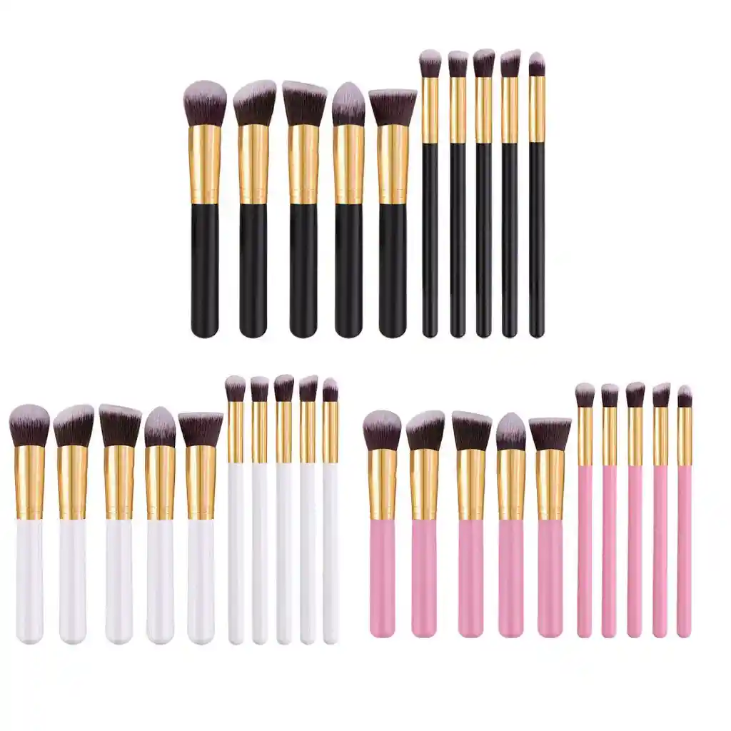 Set De Brochas Kabuki X10 Unidades