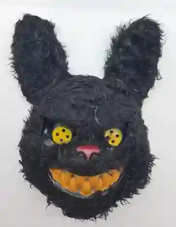 Halloween Mascara Conejo Malo Negra