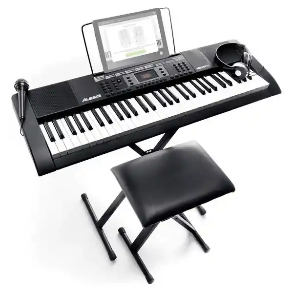 Kit Teclado Musical Alesis Melody 61 Mkii Silla Organeta Mk2