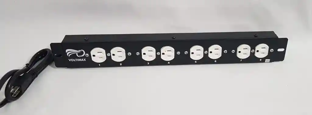 Voltimax Multitomas Regleta Protector Picos Rack 125v 8 Toma