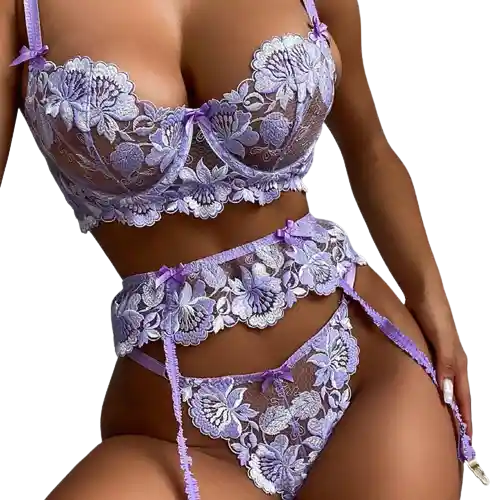 Talla S - Conjunto De Lencería Artemisa Lila