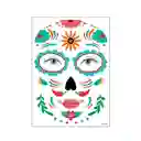 Disfraz Catrina Mexicana Halloween Flores Maquillaje Temporal