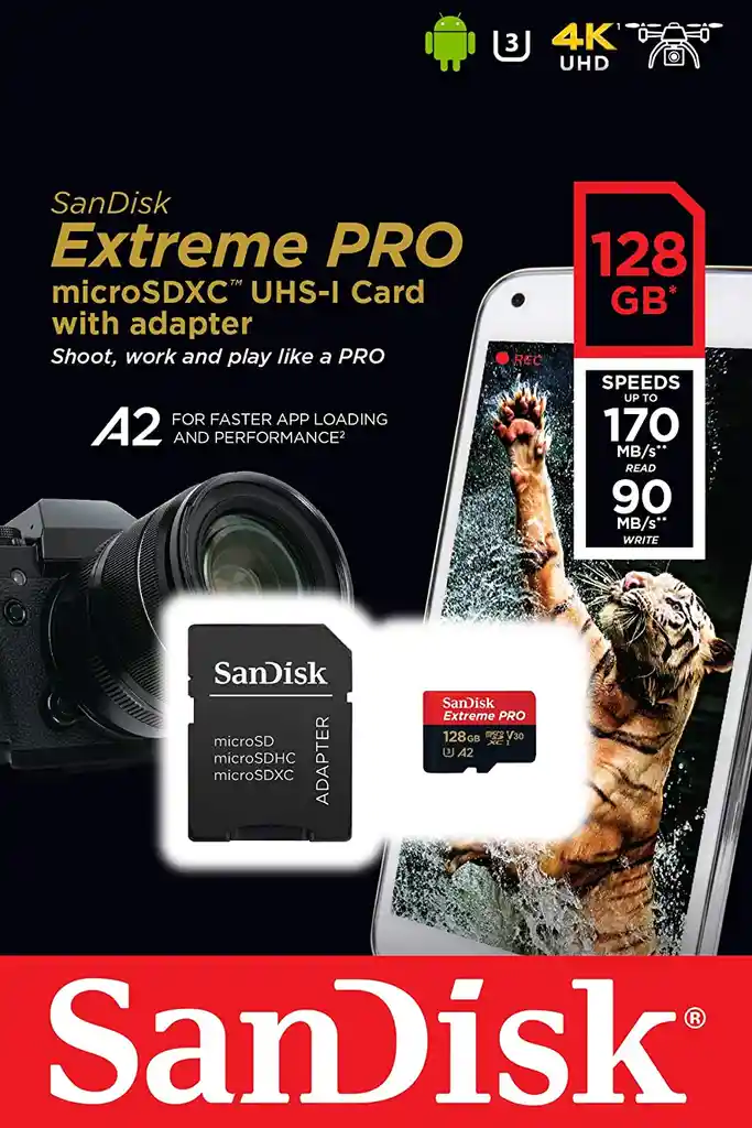 Micro Sd 128g U3 Sandisk Extreme Pro Profesional Original