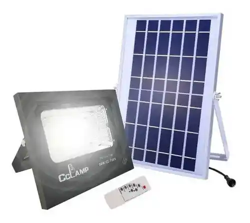 Kit Lampara Led 50w Solar Luz Blanca Cclamp Cl-730s Control