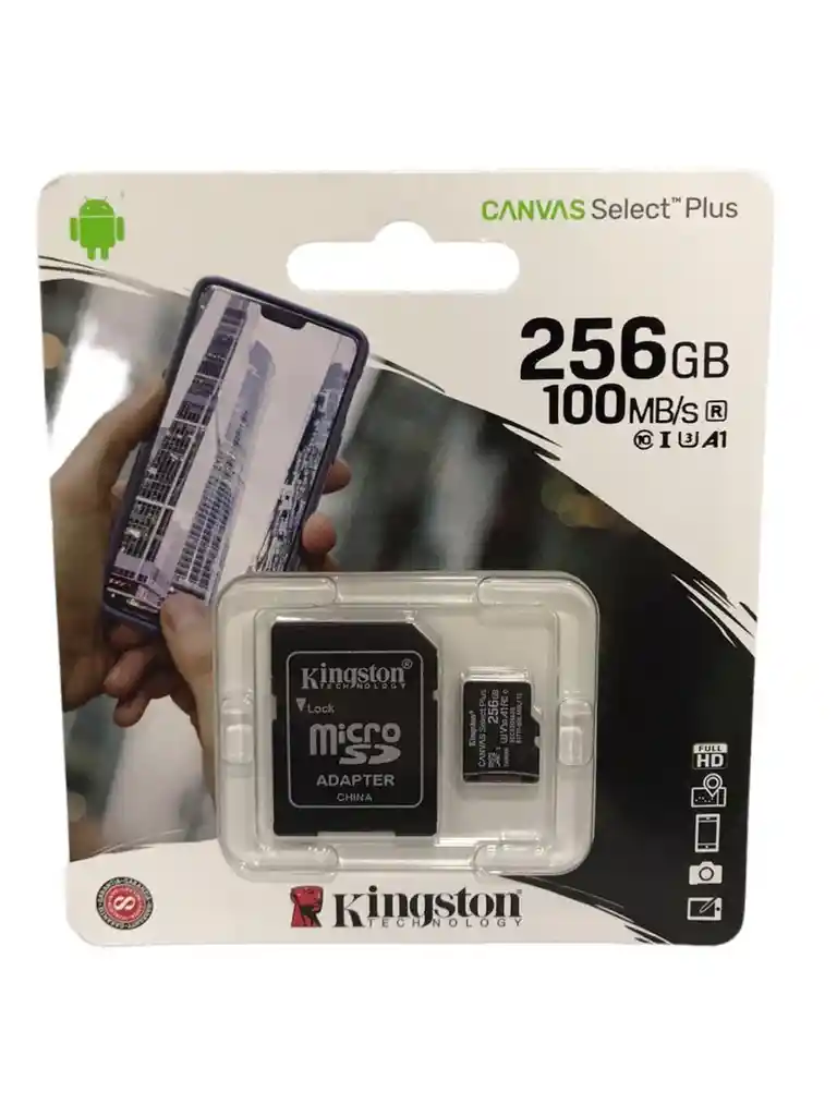 Kingston Tarjeta De Memoriamicro Sd Canvas Select Plus 256Gb Clase 10 Original