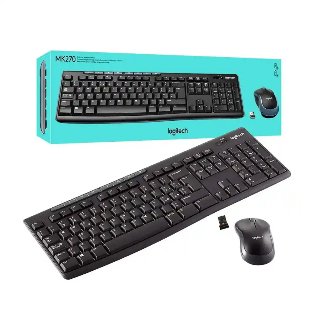 Combo Teclado Y Mouse Logitech Mk270 Inalambrico