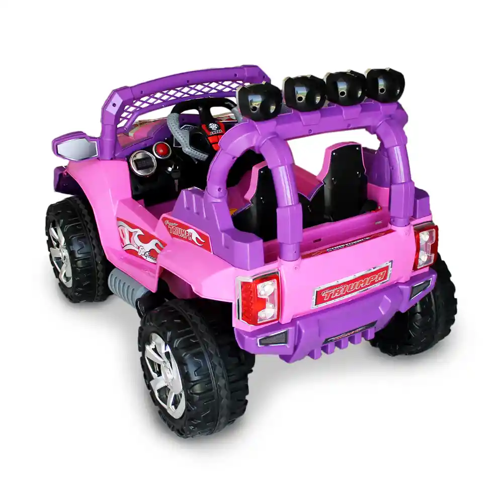 Luzmar Carro Eléctrico Para Niños Montero 12v Rosado