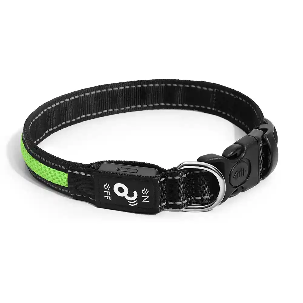 Collar De Perro Led 3 Funciones Verde Para Perros Pequeños