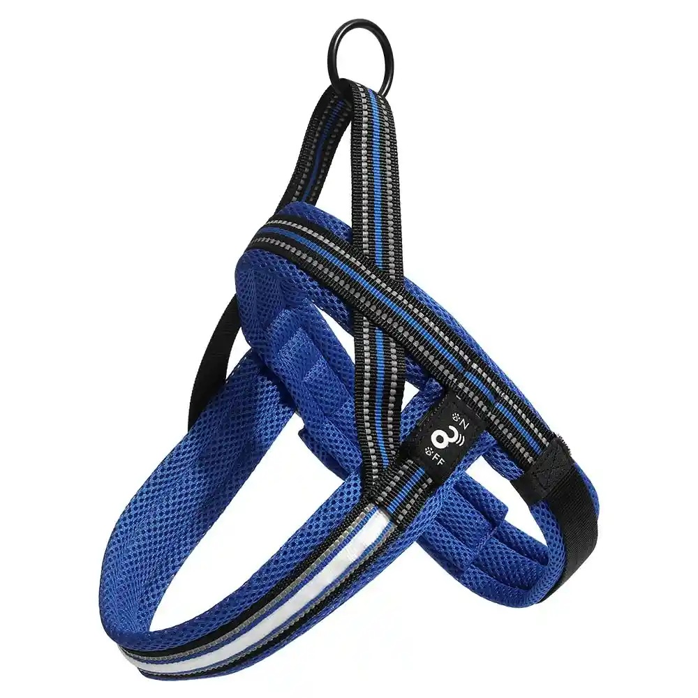 Mimo - Arnes 3 Funciones Con Luz Led Azul Para Perros Grandes