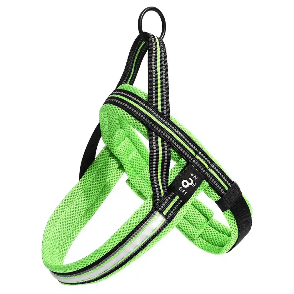Mimo - Arnes 3 Funciones Con Luz Led Verde Para Perros Pequeños
