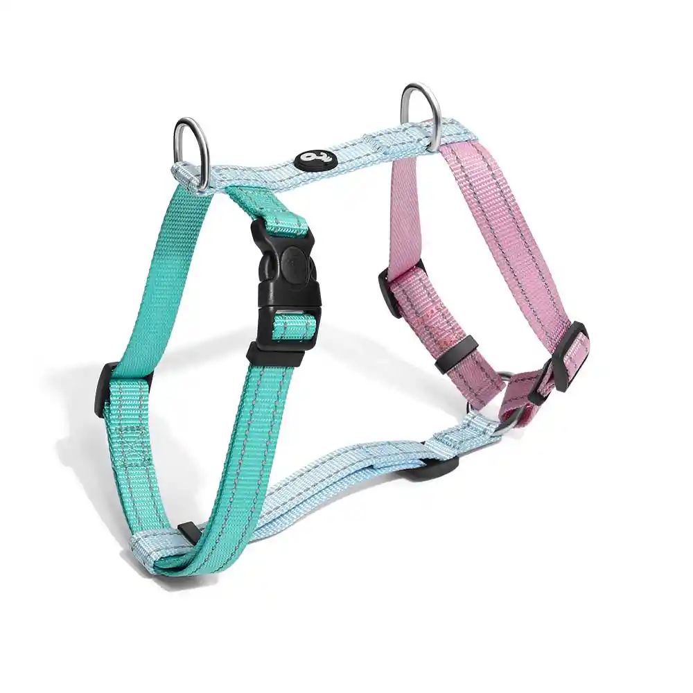 Arnes H Verde Y Rosado Para Perros Grandes