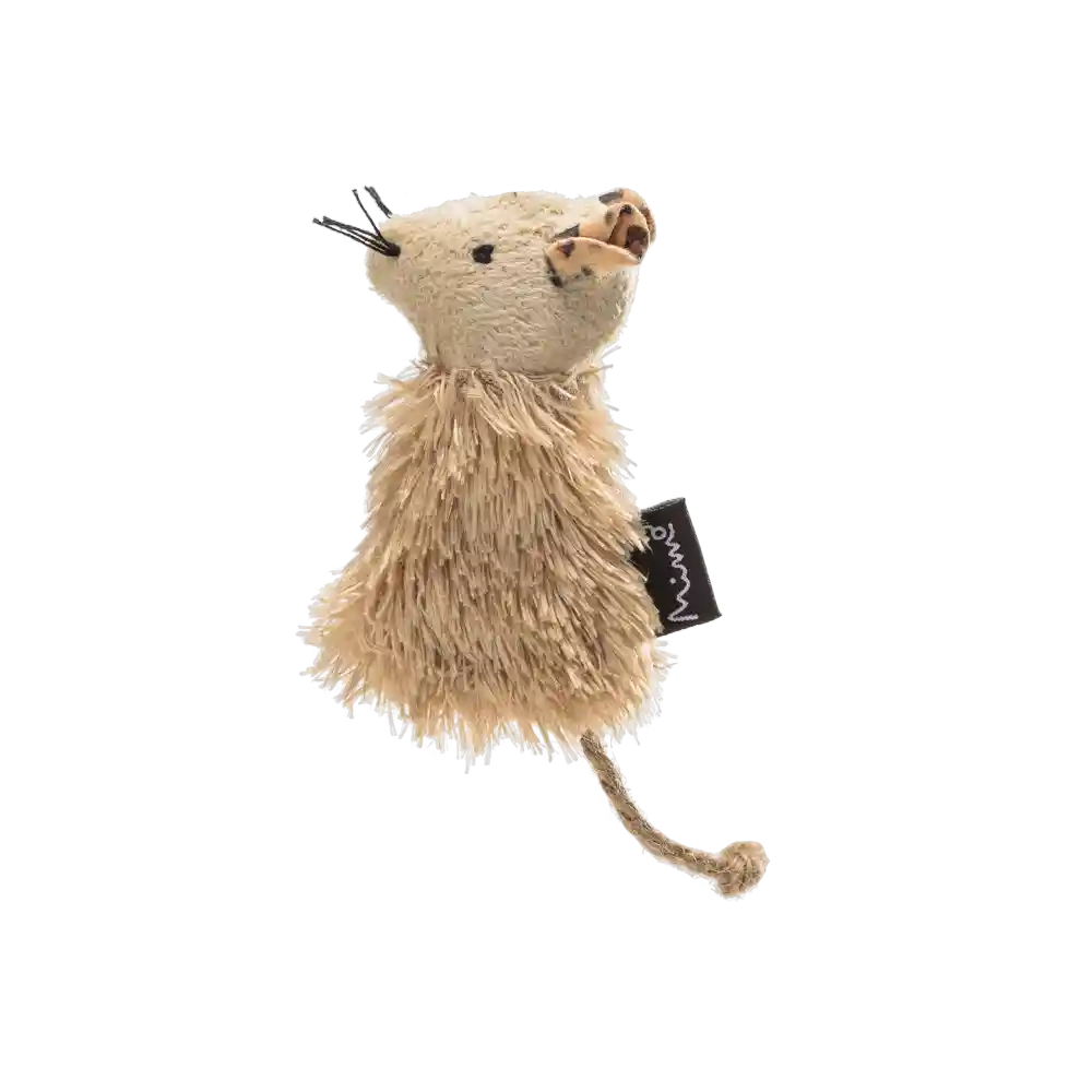 Ratoncito Beige Para Gatos Con Catnip