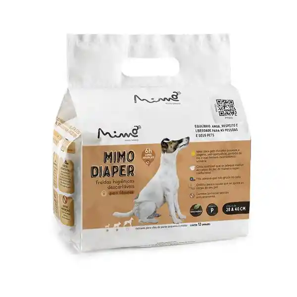 Mimo - Pañal Higienico Desechable Hembra 12 Unidades Para Perros Pequeños