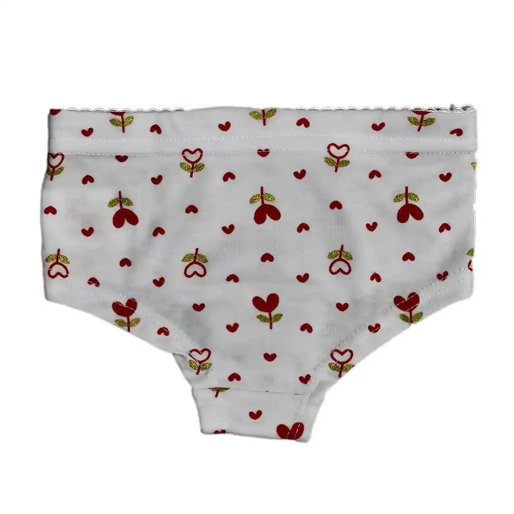 Panty Niña Estampado Talla 2 Rojo