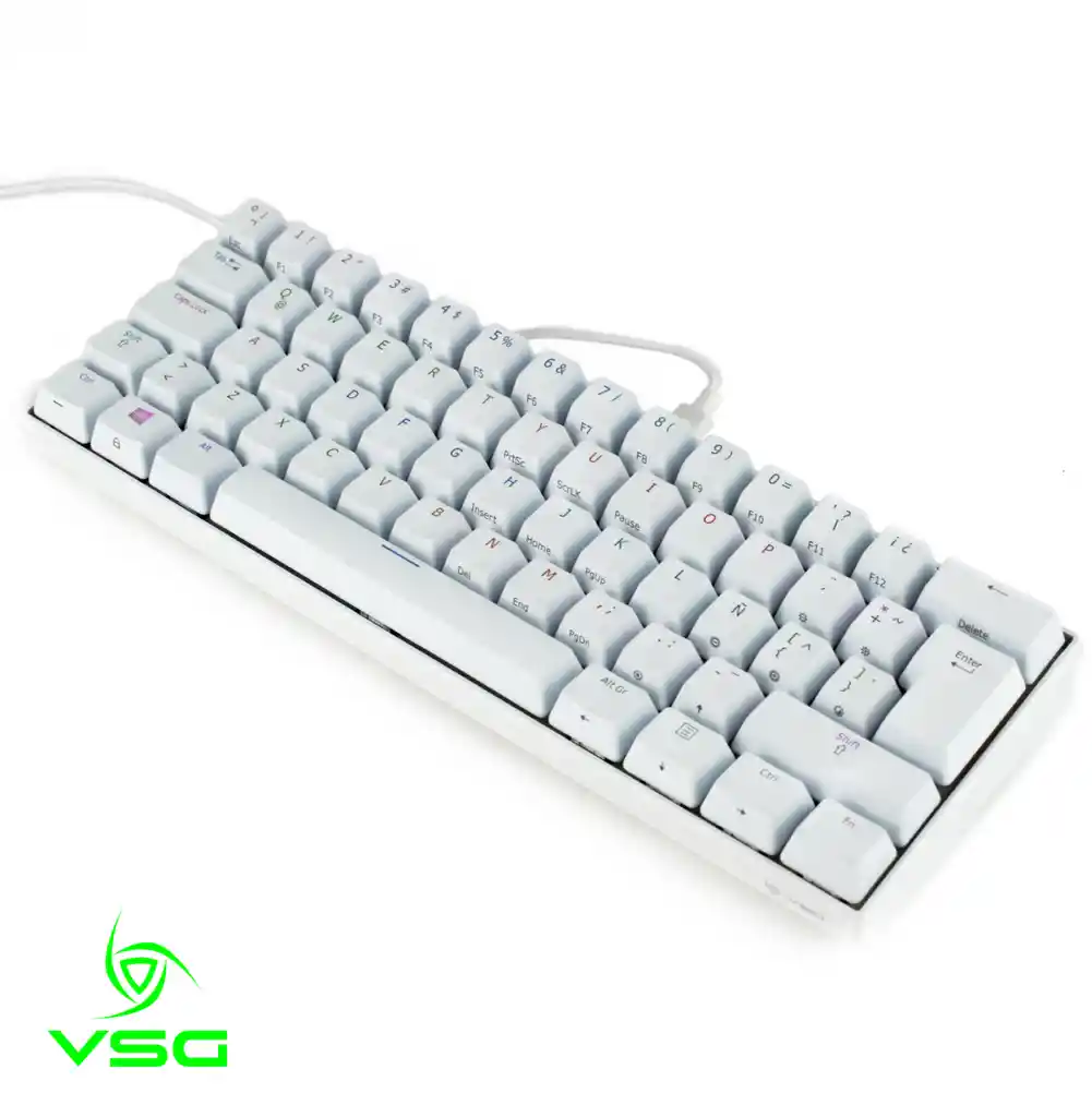 Teclado Mecánico Gamer Vsg Mintaka Blanco Switch Kailh Brown Formato 60% Español