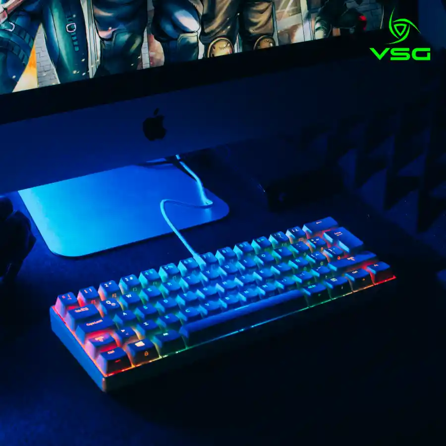 Teclado Mecánico Gamer Vsg Mintaka Blanco Switch Kailh Brown Formato 60% Español