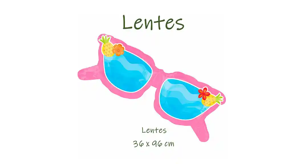 Globo Decoracion Lentes - Tropical 96 Cm Gafas