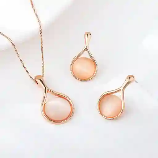 Set Collar Y Aretes Rosalia