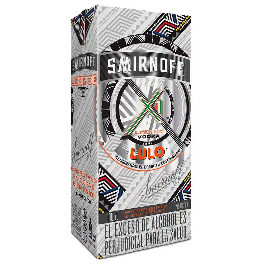 Smirnoff Licor De Vodkax1 Lulo Tetrapack Litro 1000 Cc