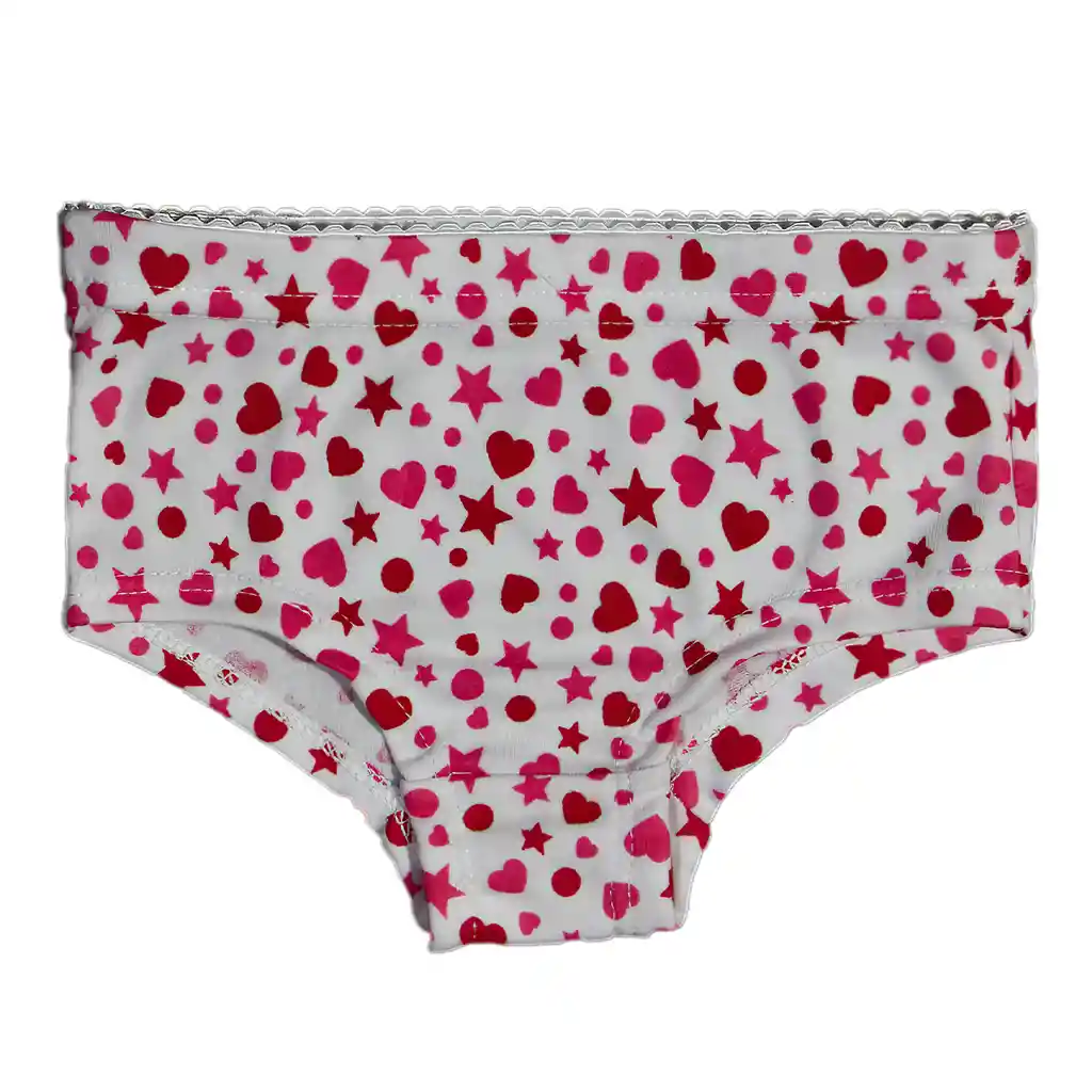 Panty Niña Estampado Talla 10 Coral Oscuro