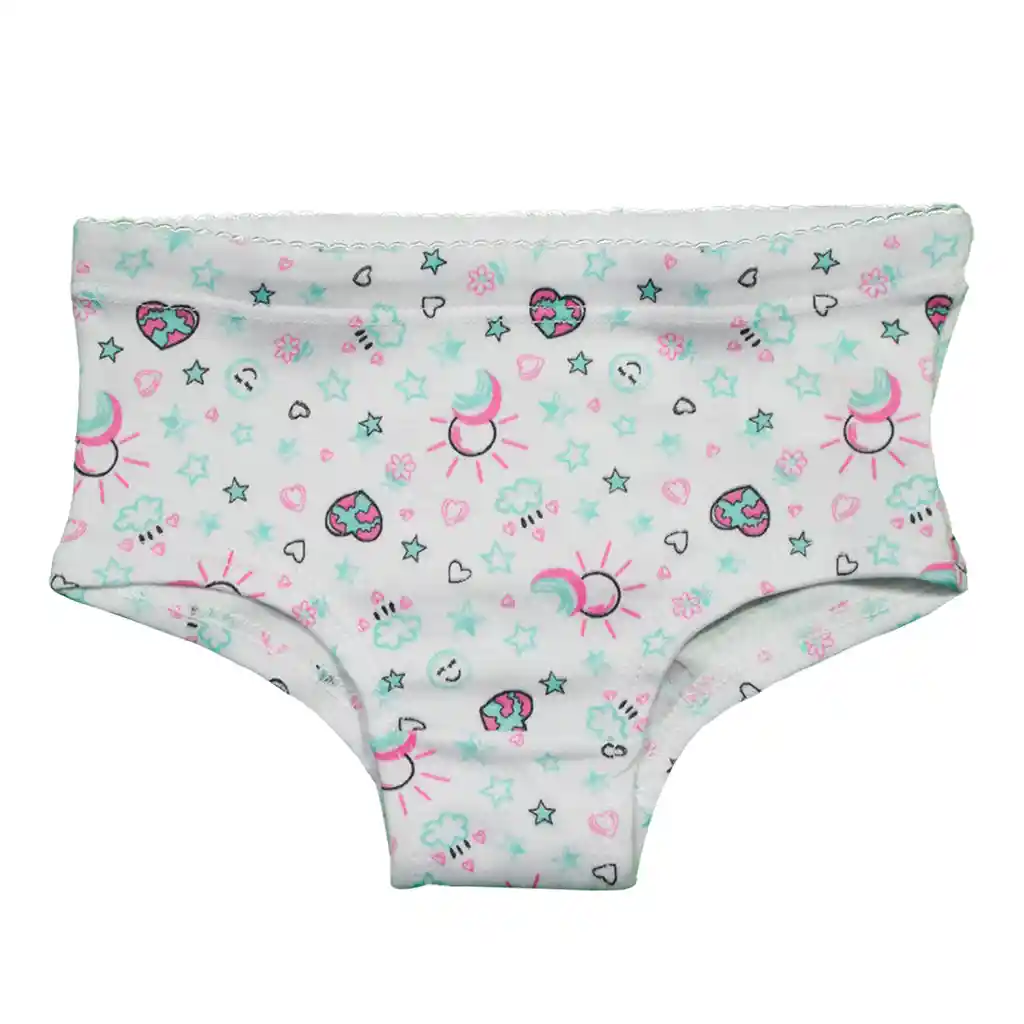 Panty Niña Estampado Talla 10 Verde Menta