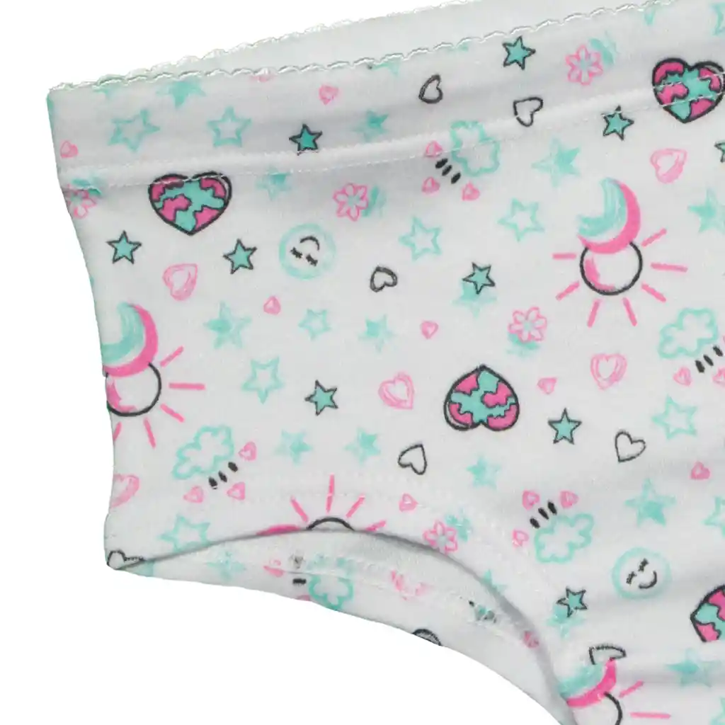 Panty Niña Estampado Talla 10 Verde Menta