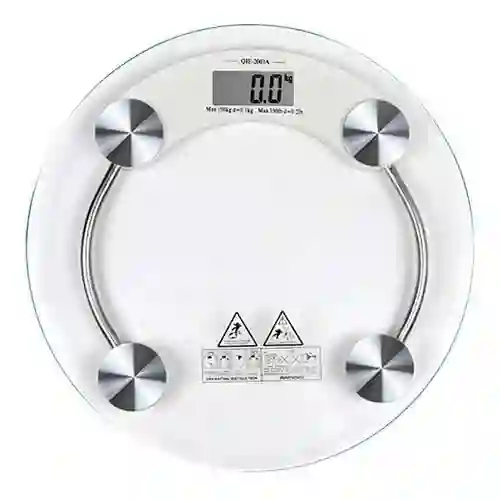Bascula Digital Pesa Personas Baño Pantalla 180kg Digital Redonda