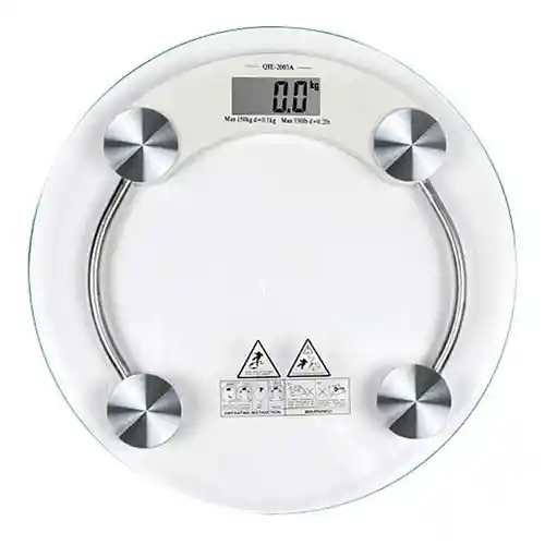Bascula Digital Pesa Personas Baño Pantalla 180kg Digital Redonda