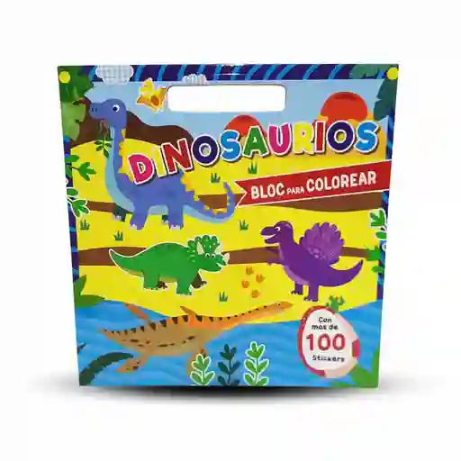 Libro Para Colorear Dinosaurios Incluye 100 Stickers