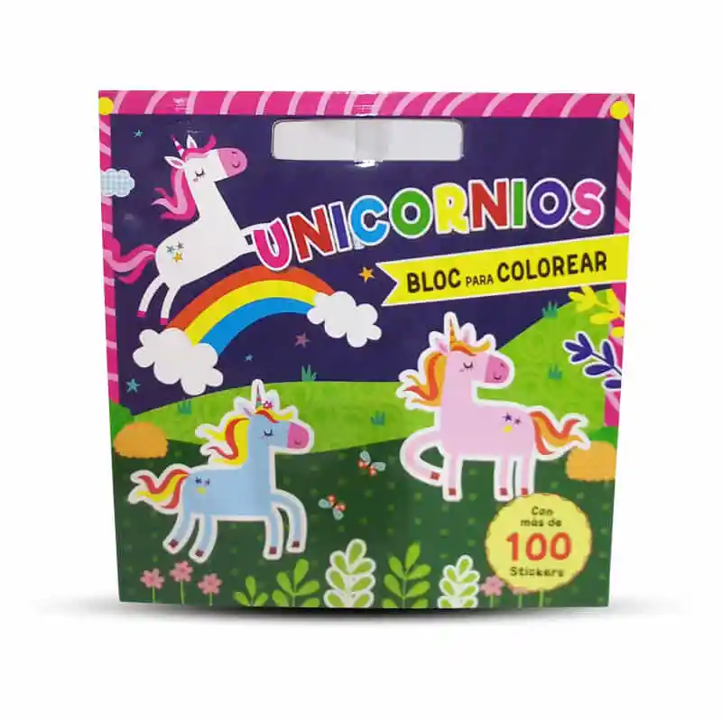 Libro Para Colorear Unicornios Incluye 100 Stickers