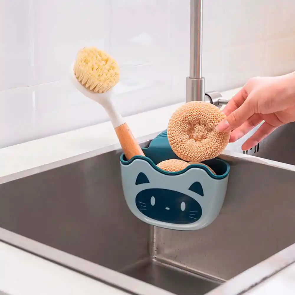 Cesta Colgante Para Esponjas Baño O Cocina Portaesponjas