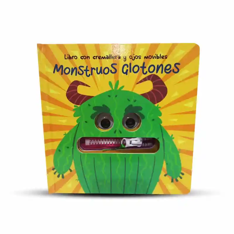 Libro Monstruos Glotones Con Cremallera Inlucye Ojos Moviles