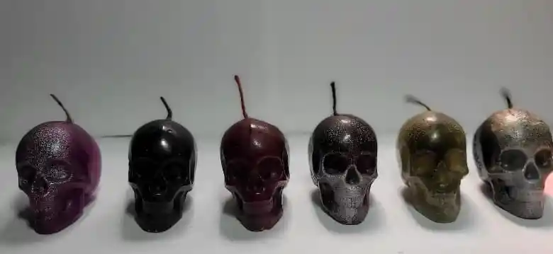 Figuras 6 Calaveras En Parafina Aromatizadoras