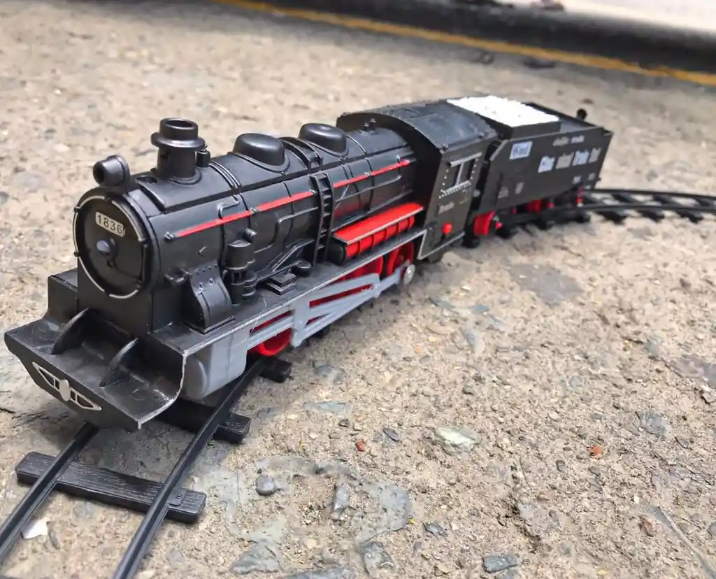 Tren Clásico Eléctrico Con Batería, Con Sonido Y Riel Pequeña 74cm