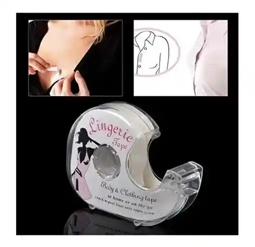 Cinta Adhesiva Invisible Ropa Doble Faz Body Tape Lenceria + 4 Repuestos