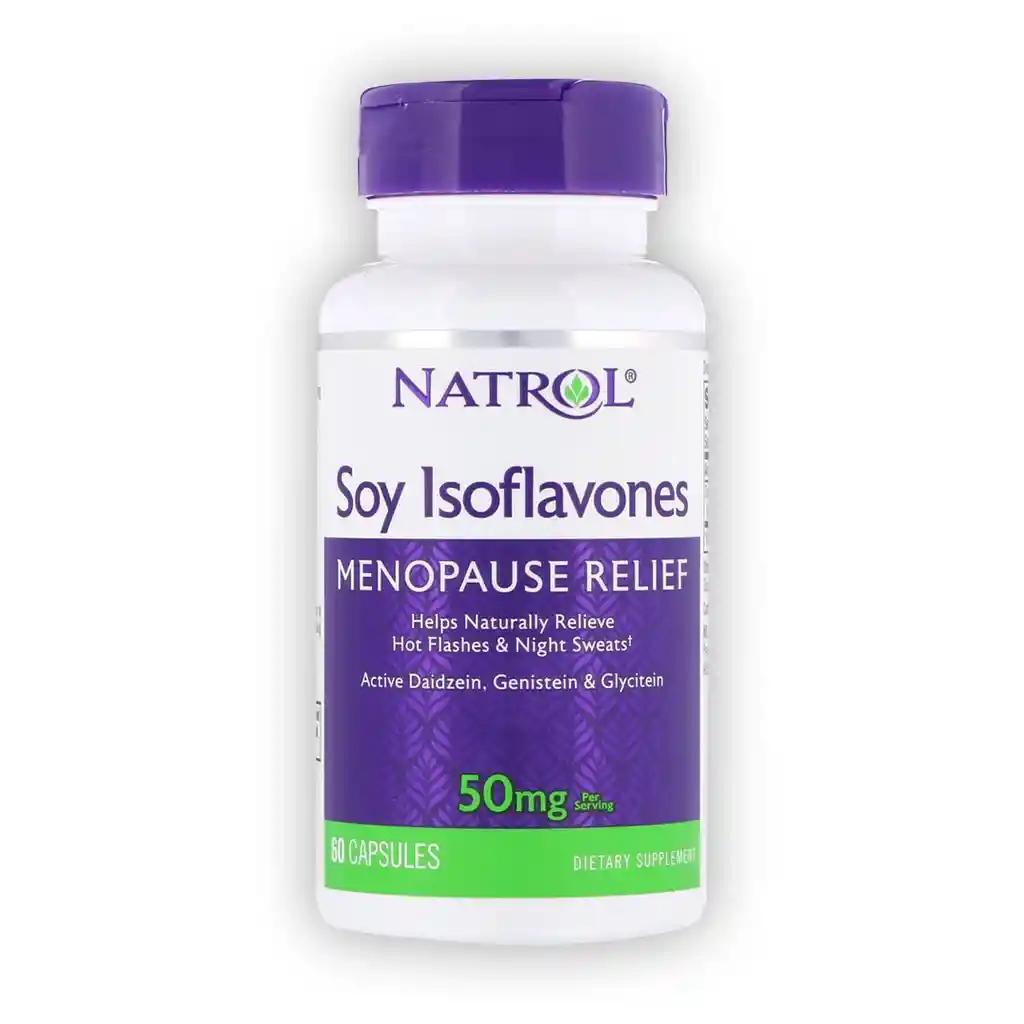 Natrol Isoflavones De Soya Alivio De La Menopausia 50 Mg 60 Capsulas