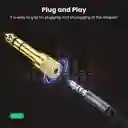Convertidor Plug Microfono Jack 3.5 Mm A 6.3 Chapado En Oro