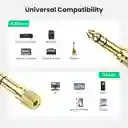 Convertidor Plug Microfono Jack 3.5 Mm A 6.3 Chapado En Oro
