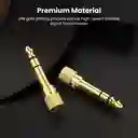 Convertidor Plug Microfono Jack 3.5 Mm A 6.3 Chapado En Oro