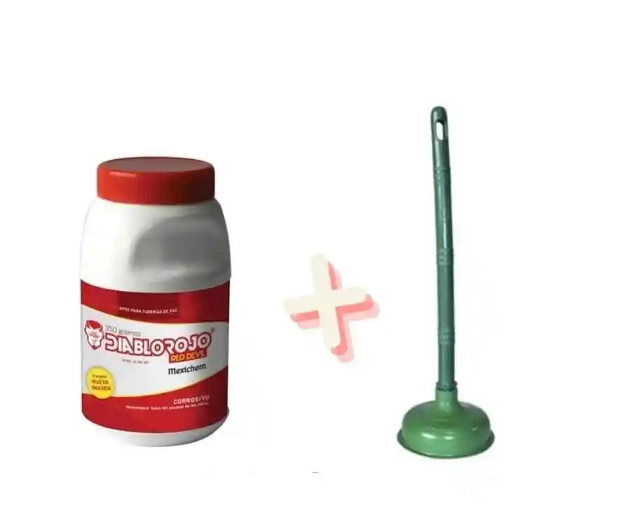 Destaqueador Baños Diablo Rojo + Chupa Sanitaria