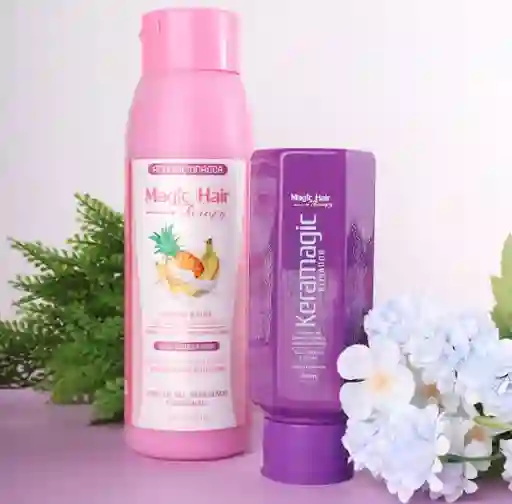 Kit Keratina 1 Acondicionador Anticaída Para Cabello Seco (banana Y Piña) + Obsequio