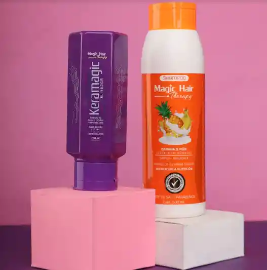 Kit Keratina 1 Shampoo Anticaída (banana Y Piña)+ Obsequio